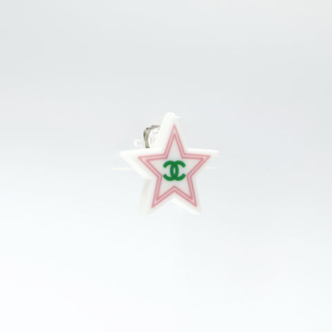 CHANEL 04C 2004 Star COCO Mark Earring white WS25229