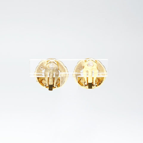 CHANEL 2cc3 1988 COCO Mark Round Earring gold WS25230