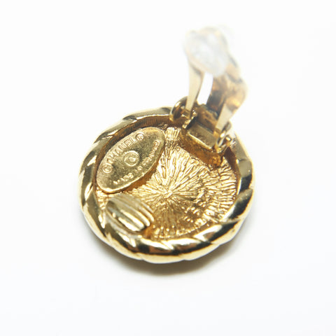 CHANEL 1980s COCO Mark Earring gold WS25232