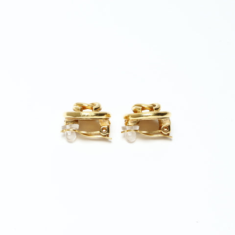 CHANEL 1980s COCO Mark Round Earring gold WS25233