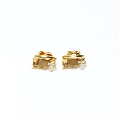 CHANEL 1980s COCO Mark Round Earring gold WS25233