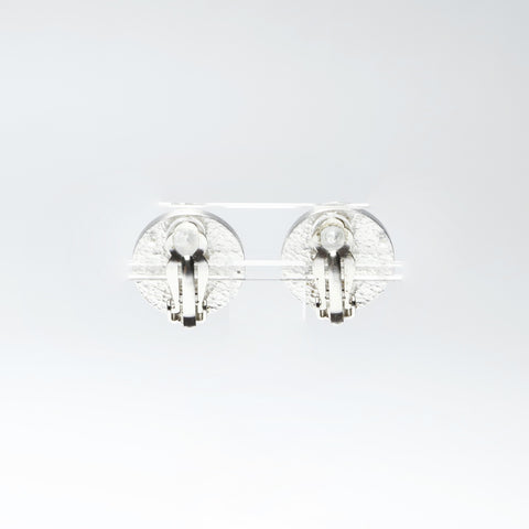 CHANEL 04A 2004 COCO Mark Button Round Earring Silver WS25234