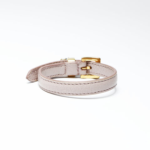 Miu Miu Leather crystal bracelet pink WS25236