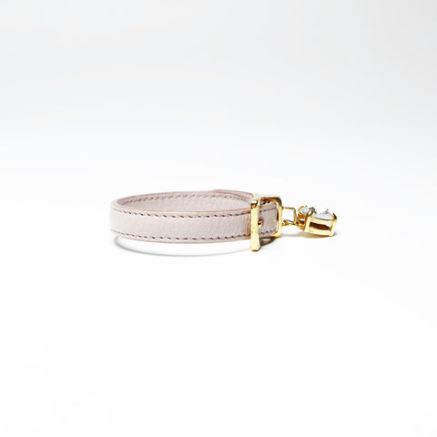 Miu Miu Leather crystal bracelet pink WS25236