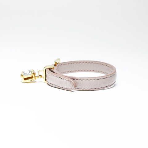 Miu Miu Leather crystal bracelet pink WS25236