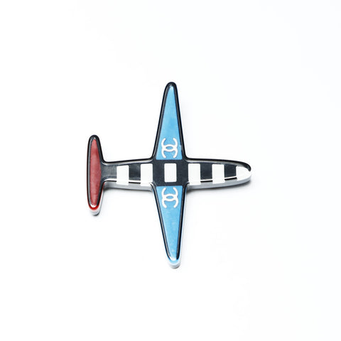 CHANEL Airplane COCO Mark 16S 2016 Brooch black WS25237