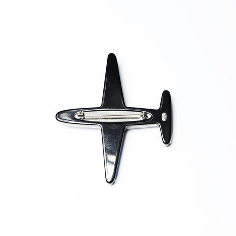 CHANEL Airplane COCO Mark 16S 2016 Brooch black WS25237