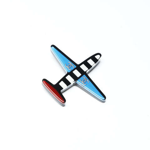 CHANEL Airplane COCO Mark 16S 2016 Brooch black WS25237