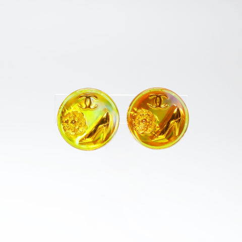 CHANEL 97P 1997 COCO Mark Earring gold WS25244