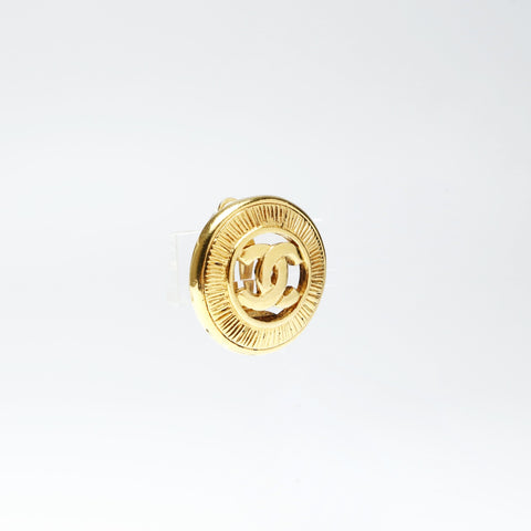 CHANEL 1980s COCO Mark Round Earring gold WS25245