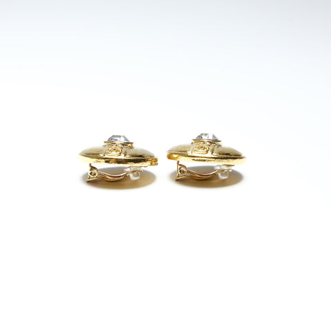 CHANEL 2cc3 1988 Round COCO Mark Earring gold WS25246