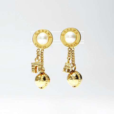 CELINE Arc de Triomphe Star Drop Earring gold WS25250