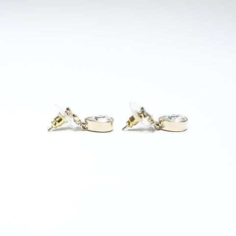 CHANEL A22C 2022 COCO Mark Rhinestone Drop Pierce gold WS25252