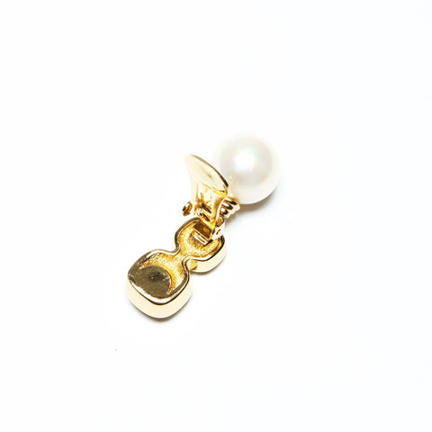 Christian Dior Pearl rhinestone Earring gold WS25258