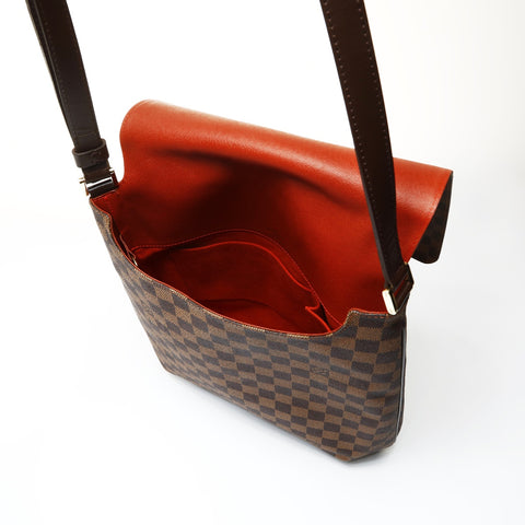 LOUIS VUITTON 2003 Damier Musette Shoulder Bag Brown WS25265