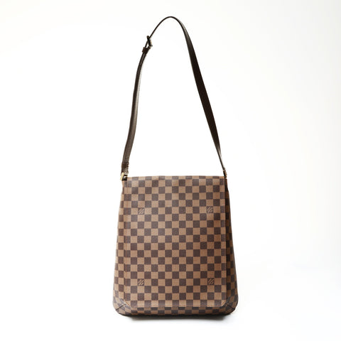 LOUIS VUITTON 2003 Damier Musette Shoulder Bag Brown WS25265