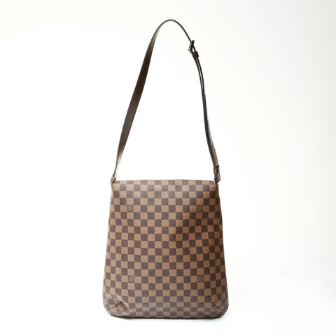 LOUIS VUITTON 2003 Damier Musette Shoulder Bag Brown WS25265