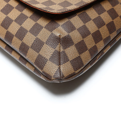 LOUIS VUITTON 2003 Damier Musette Shoulder Bag Brown WS25265