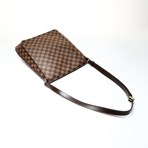 LOUIS VUITTON 2003 Damier Musette Shoulder Bag Brown WS25265