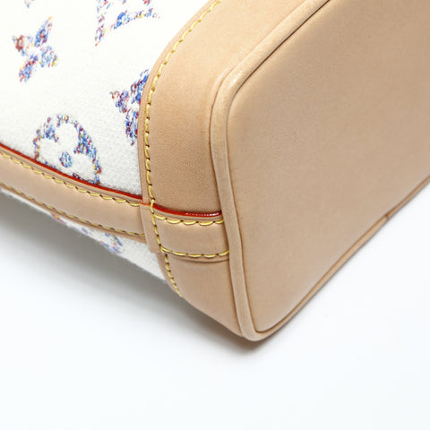 LOUIS VUITTON 2021-2025 Louis Vuitton Nano Noe Monogram Jacquard Shoulder Bag white WS25266