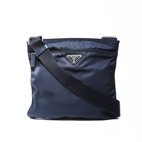 PRADA nylon testuto Shoulder Bag Navy WS25269