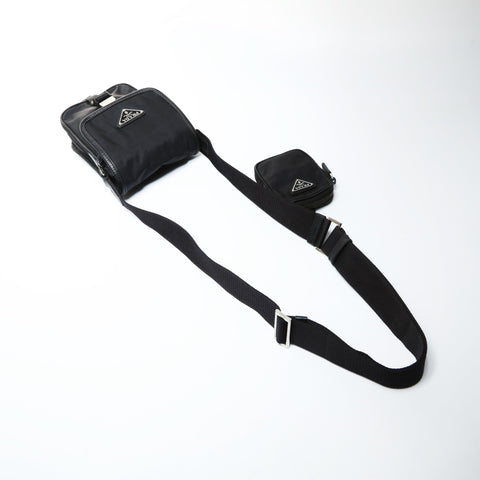 PRADA Nylon Saffiano 2VD043 Shoulder Bag black WS25270