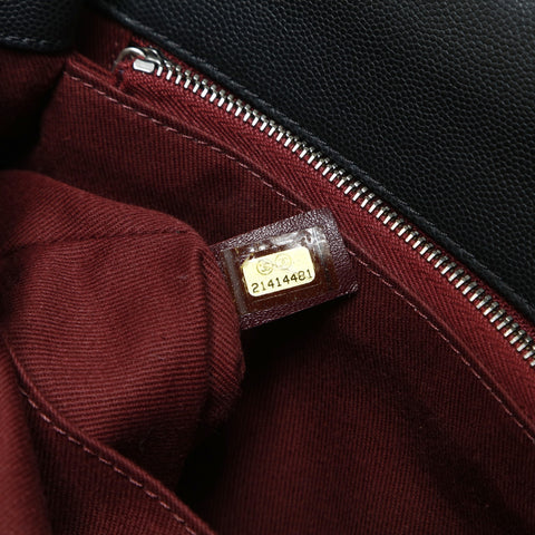 CHANEL No. 21 2015-2016 Coco Handle 2-way Caviar Skin Chain Handbag black WS25272