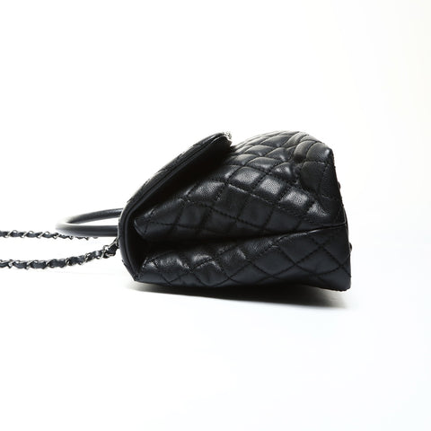 CHANEL No. 21 2015-2016 Coco Handle 2-way Caviar Skin Chain Handbag black WS25272