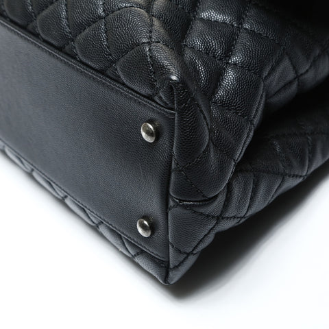 CHANEL No. 21 2015-2016 Coco Handle 2-way Caviar Skin Chain Handbag black WS25272