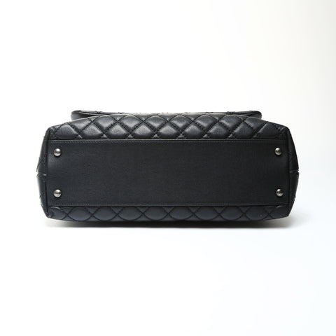 CHANEL No. 21 2015-2016 Coco Handle 2-way Caviar Skin Chain Handbag black WS25272