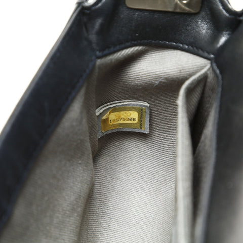 CHANEL No. 16 2012 Boy Lambskin Mini Stingray Shoulder Bag black WS25274