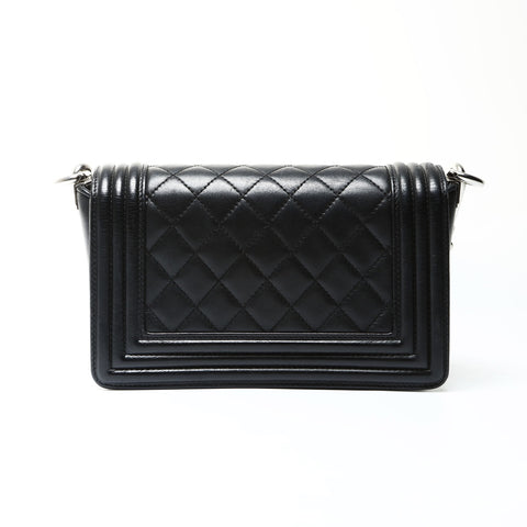 CHANEL No. 16 2012 Boy Lambskin Mini Stingray Shoulder Bag black WS25274
