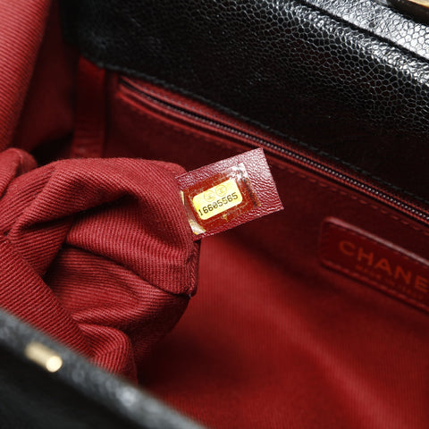 CHANEL No. 16 2012 Portobello 2-way Caviar Tote Handbag black WS25275