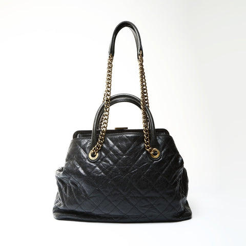 CHANEL No. 16 2012 Portobello 2-way Caviar Tote Handbag black WS25275