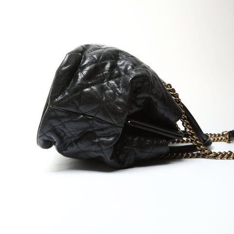 CHANEL No. 16 2012 Portobello 2-way Caviar Tote Handbag black WS25275