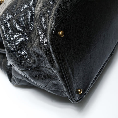 CHANEL No. 16 2012 Portobello 2-way Caviar Tote Handbag black WS25275