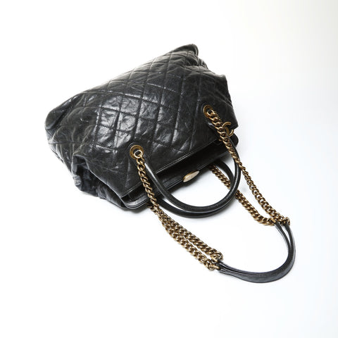 CHANEL No. 16 2012 Portobello 2-way Caviar Tote Handbag black WS25275