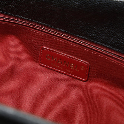 CHANEL No. 16 2012 Portobello 2-way Caviar Tote Handbag black WS25275