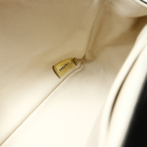 CHANEL 6th series 2000-2002 Punching flap leather Shoulder Bag black WS25276