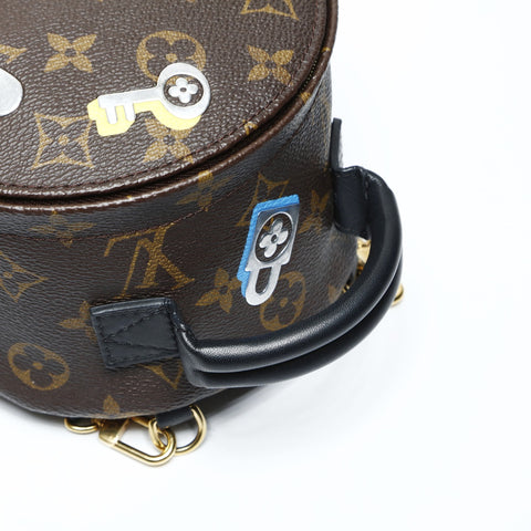 LOUIS VUITTON 2018 Palm Springs Backpack MINI Monogram Love Lock Backpack  Daypack Brown WS25277