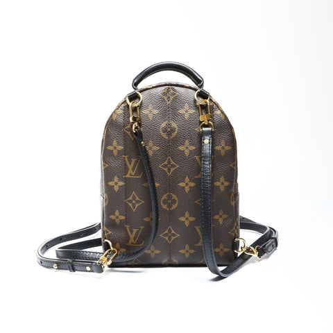 LOUIS VUITTON 2018 Palm Springs Backpack MINI Monogram Love Lock Backpack  Daypack Brown WS25277