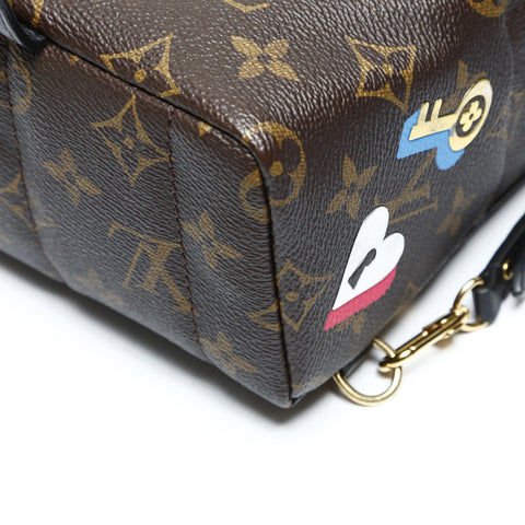 LOUIS VUITTON 2018 Palm Springs Rucksack MINI Monogram Love Lock Rucksack Tagesrucksack Braun WS25277