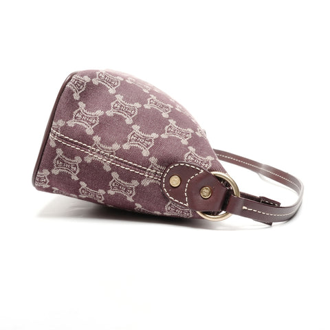 CELINE Macadam Canvas Hobo One Belt Umhängetasche Rot WS25278