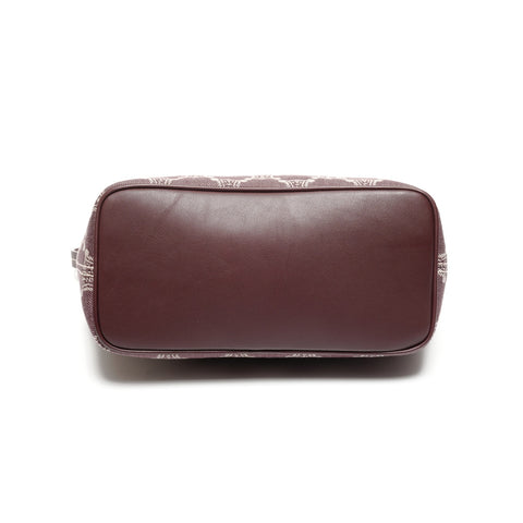 CELINE Macadam Canvas Hobo One Belt Shoulder Bag Red WS25278