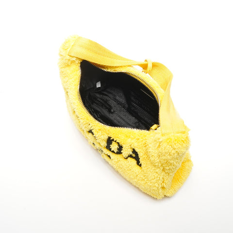 PRADA Terry Re-Edition 2000 SPUGNA Hobo Shoulder Bag yellow WS25279