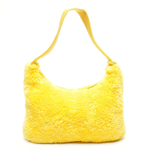 PRADA Terry Re-Edition 2000 SPUGNA Hobo Shoulder Bag yellow WS25279