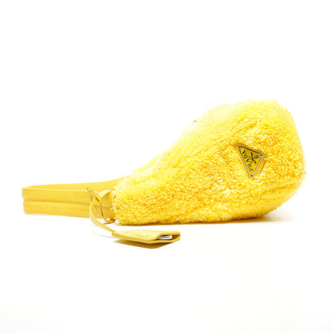 PRADA Terry Re-Edition 2000 SPUGNA Hobo Shoulder Bag yellow WS25279