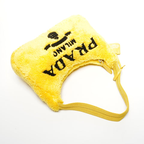 PRADA Terry Re-Edition 2000 SPUGNA Hobo Shoulder Bag yellow WS25279