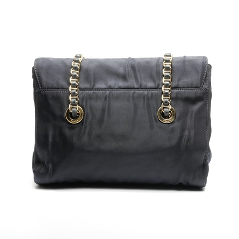 PRADA Nylon Chain Shoulder Bag Navy WS25280