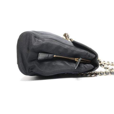 PRADA Nylon Chain Shoulder Bag Navy WS25280